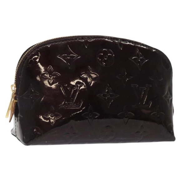 LOUIS VUITTON Monogram Vernis Pochette Cosmetic PM Amarante M91495 Auth 123448 - Picture 1 of 15